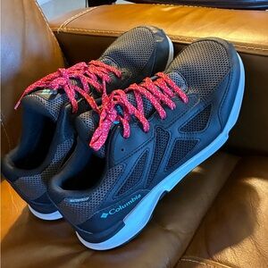 Columbia Black Shoes with Red Accents